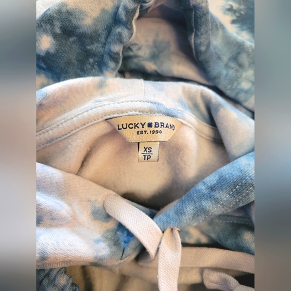 Lucky Matching Blue Tie-Dye Lounge Set, Top & Bottom XS - Picture 10 of 11